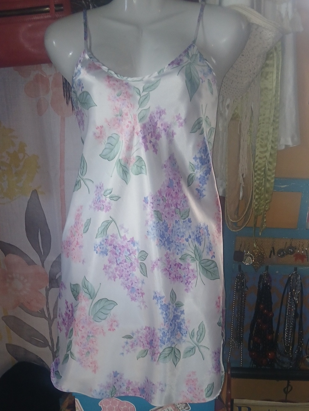 90s Vintage Romantic Moods Floral Slip Medium